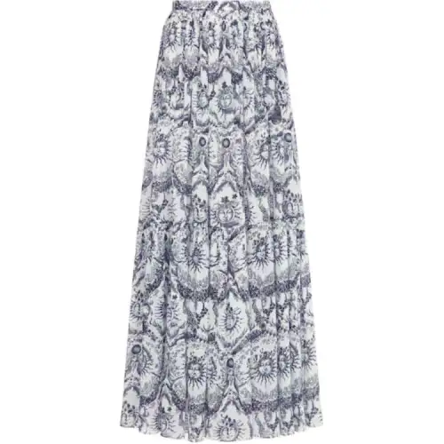 DIOR Casual Long Skirt Women's Marine Blue
