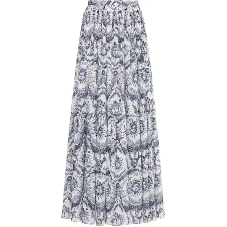 DIOR Casual Long Skirt Women's Marine Blue
