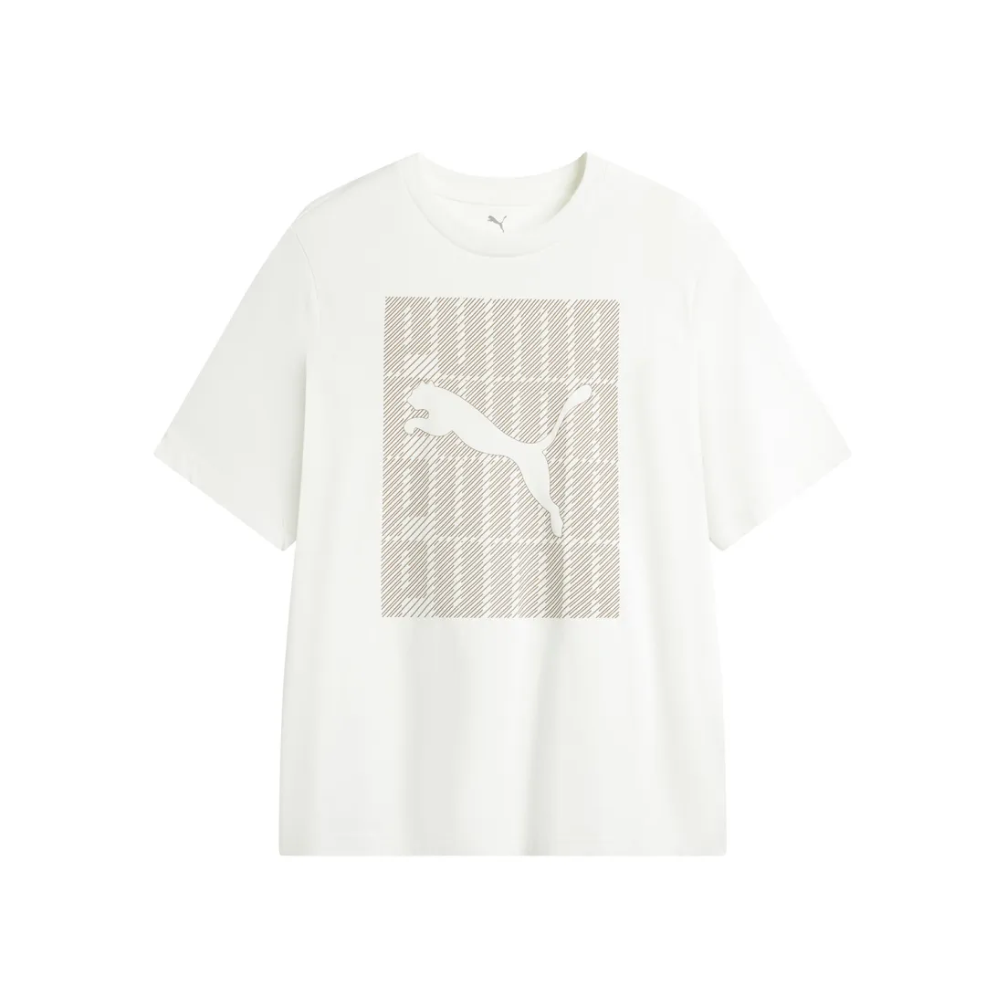 PUMA T Shirts Men's PUMA White 02 Crew Neck Moderate Straight Fit
