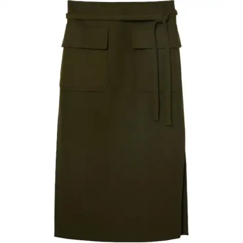 GUCCI Self Tie Belt Midi Skirt