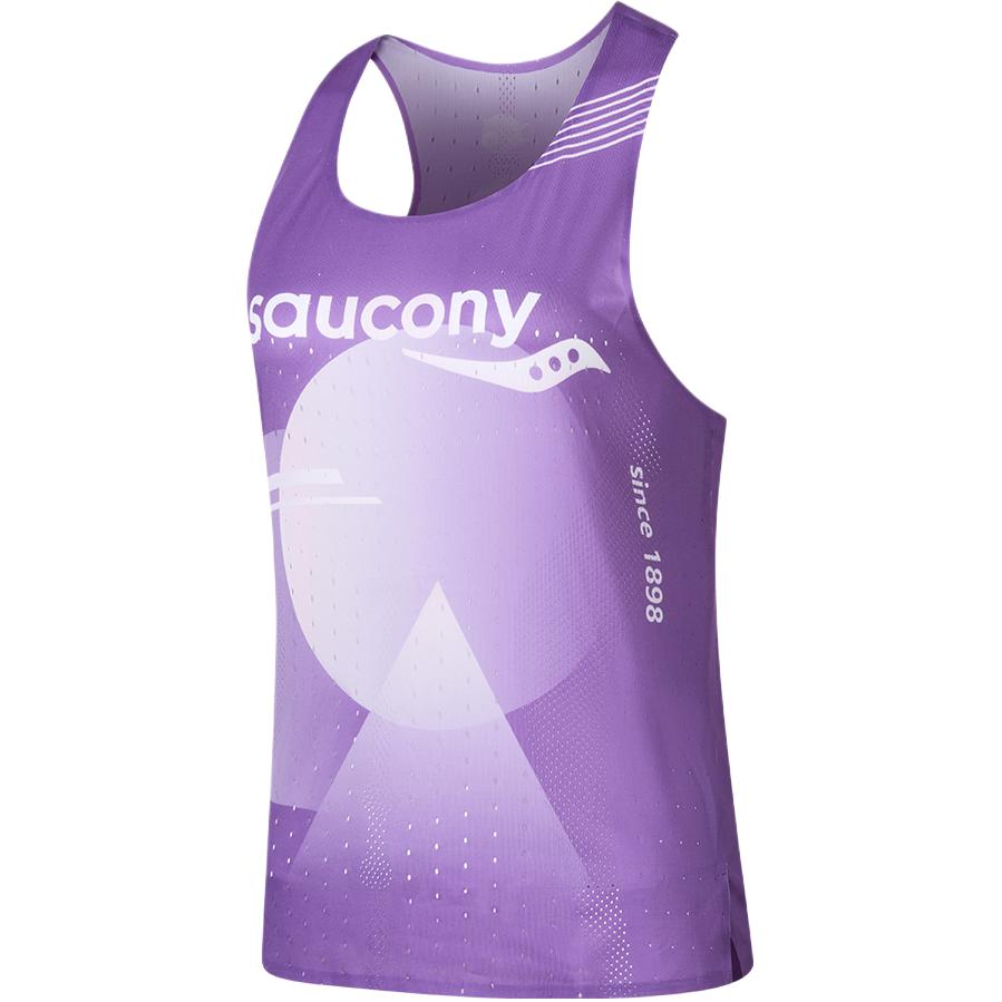 Saucony Running Tank Top Unisex Bellflower Purple Print