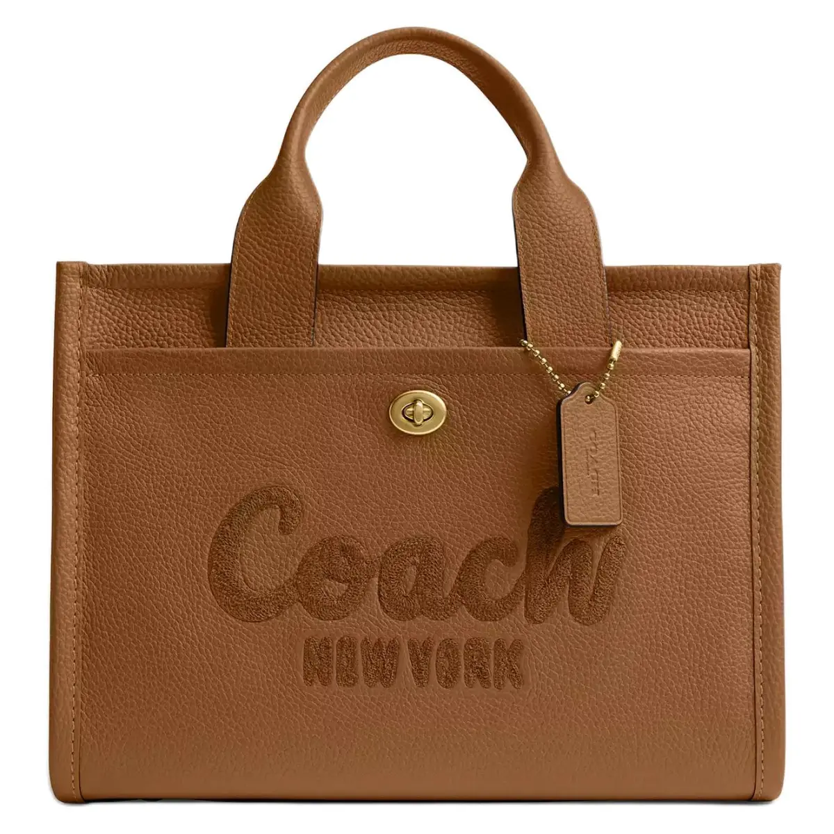 COACH Cargo Leather Tote Bag, Shopping Bag, Shoulder Bag, Crossbody Bag, Handbag Large Women's Honey Brown