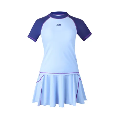 Li Ning Two Piece Swimsuit Women's Sea Salt Blue