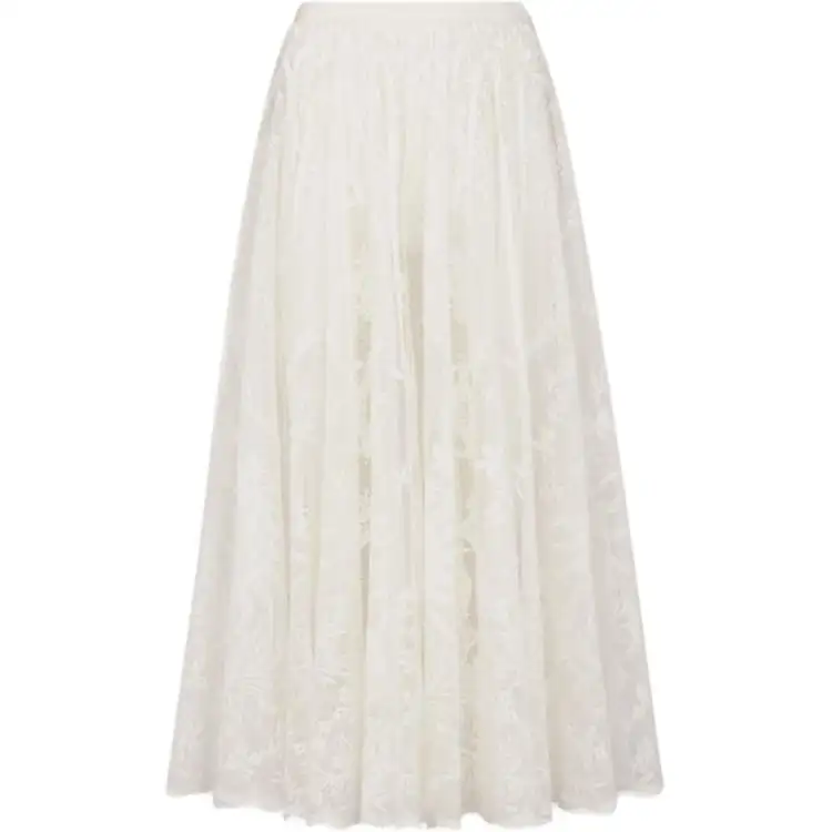 DIOR Casual Long Skirt Women's White