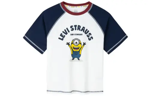 Levi’sMINIONS short-sleeved T-shirt Levi’s children’s clothing Minion IP joint model white youth