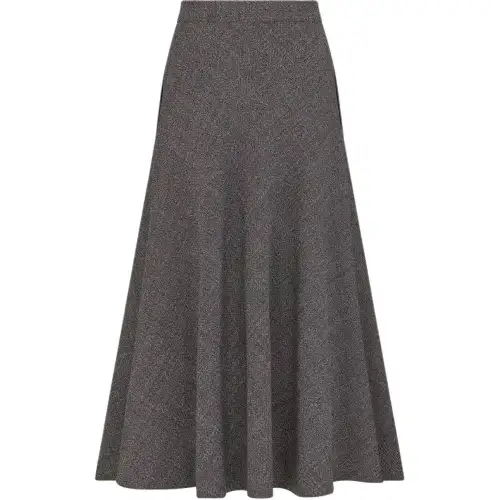 DIOR FW24 Casual Long Skirt Women's Gray