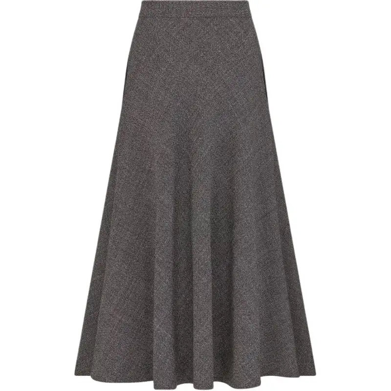 DIOR FW24 Casual Long Skirt Women's Gray
