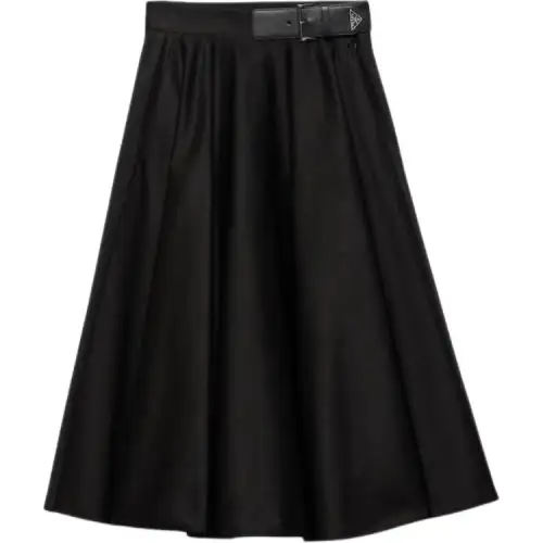 PRADA Casual Long Skirt Women's Black