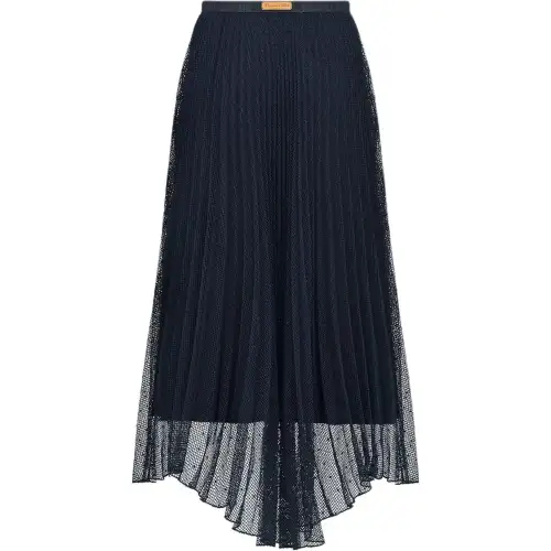DIOR SS25 Casual Long Skirt Women's Dark Blue