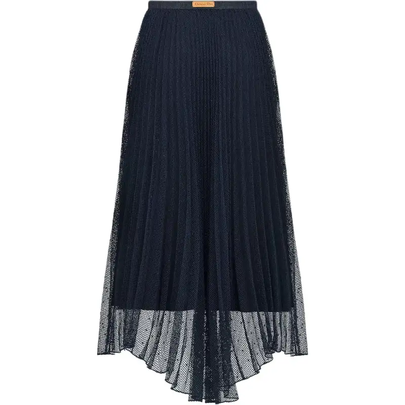 DIOR SS25 Casual Long Skirt Women's Dark Blue