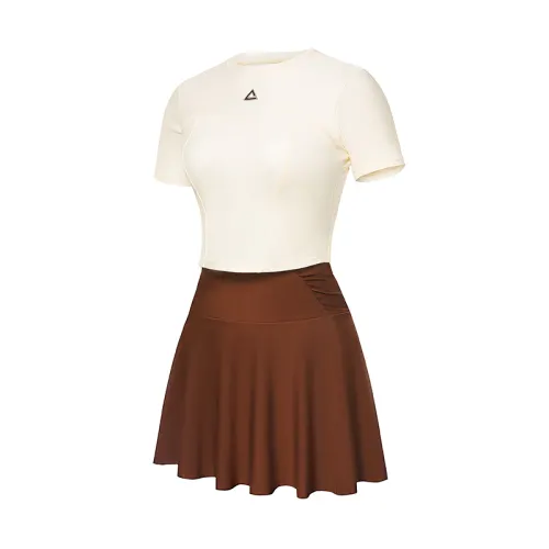 Comfortable waist belt, breathable split base T-shirt, swimwear, set, with short sleeve