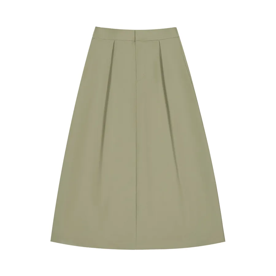 New Balance MET 24 Casual Long Skirt Women's Medium Brown Gray