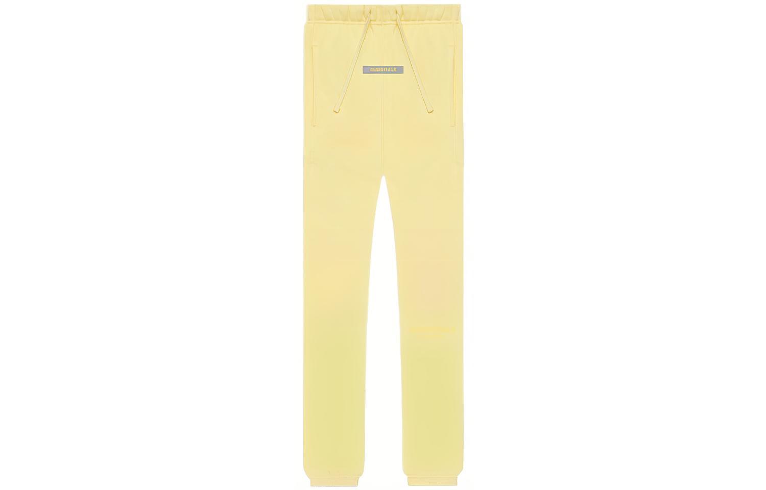 Штаны Fear of God Essentials SS21 Kids Sweatpant Lemonade Yellow Logo (желтый) — фото 1