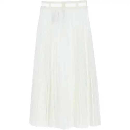 DIOR Casual Long Skirt Women's Milk White