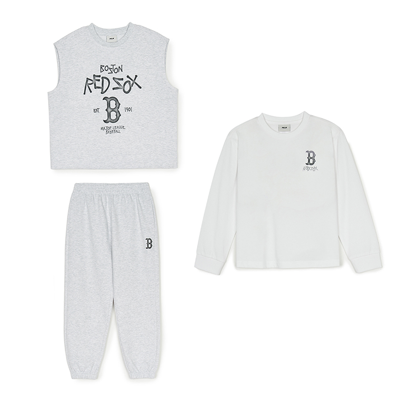 MLB KIDS Casual Sportswear Set Of 3 Light Heather Gray Children Aged 3 7 Years Old