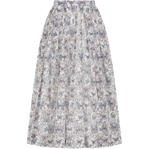 DIOR SS25 Spring Summer Ready to Wear Collection Casual Long Skirt Women's White