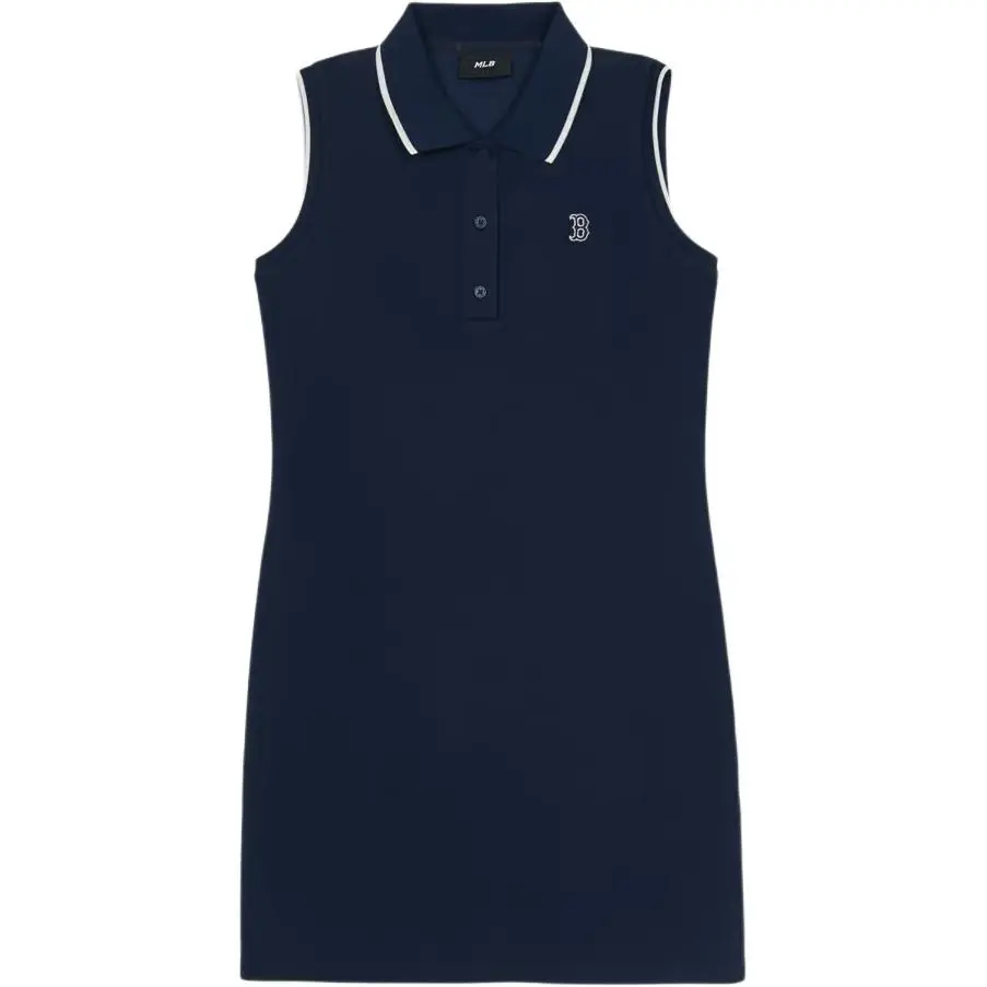 MLB Preppy Style Collection New York Yankees 25SS Sleeveless Dress Women's Marine Blue