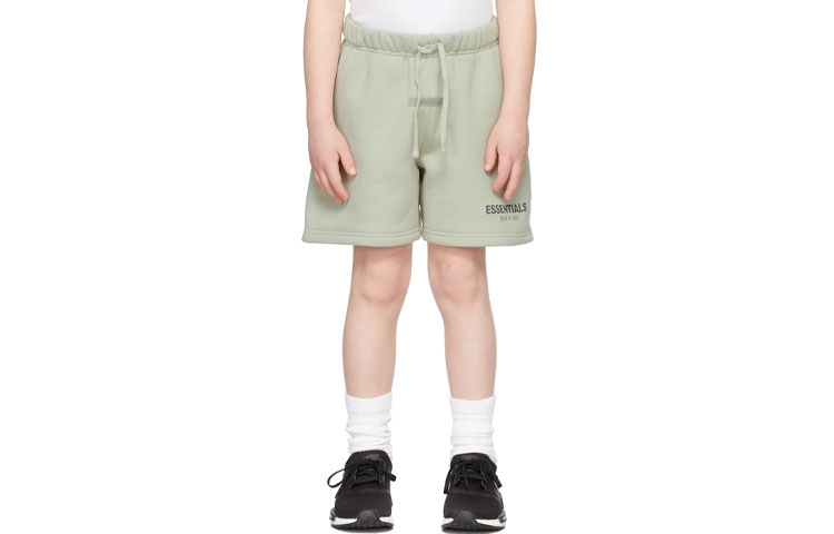 Мужские шорты Fear of God Essentials FW21 Kids Green/Concrete Sweat Shorts (зеленые)