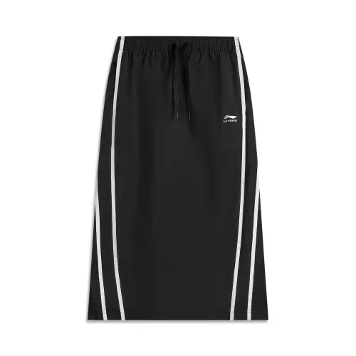 Li Ning Sports Life Collection Casual Long Skirt Women's Black