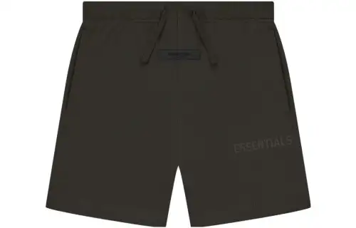 Fear of God Essentials Children's Clothing Drop2 SS23 Kids Nylon Dock ShortOff Black Solid Color Knitted Shorts Boys and Girls Light Black