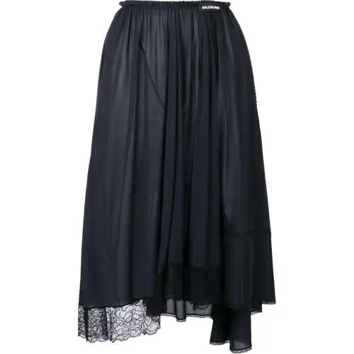 Balenciaga Casual Long Skirt Women's Black