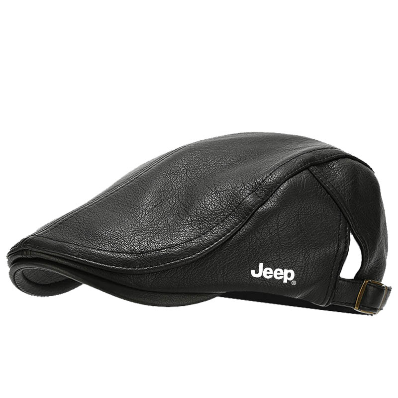 Берет Jeep из искусственной кожи (коричневый)