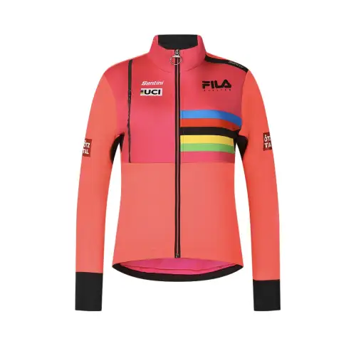 FILA CYCLING Collection, Sports Fleece Lined Slim Fit Thermal Cycling Clothing Women's Garnet Red