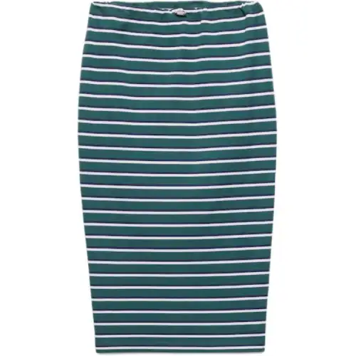 PRADA Striped Slit Detailed Midi Skirt
