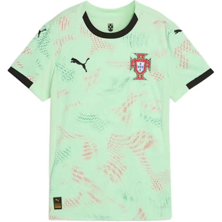 PUMA Portugal National Football Team Soccer Jersey Women's Refreshing Mint/Black