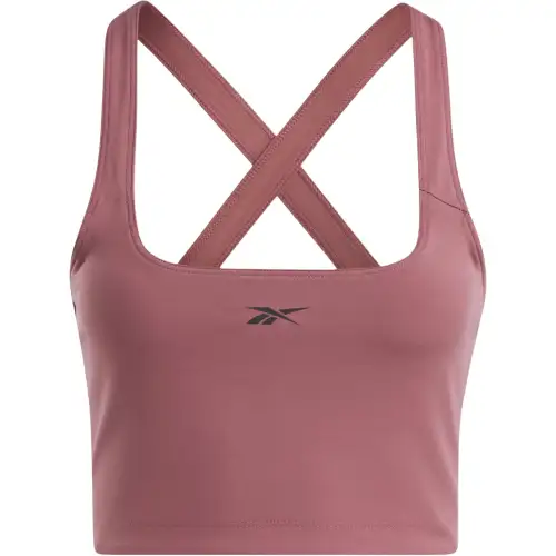 Reebok Yoga Peached Crop Top Sport Vests Women's Burgundy