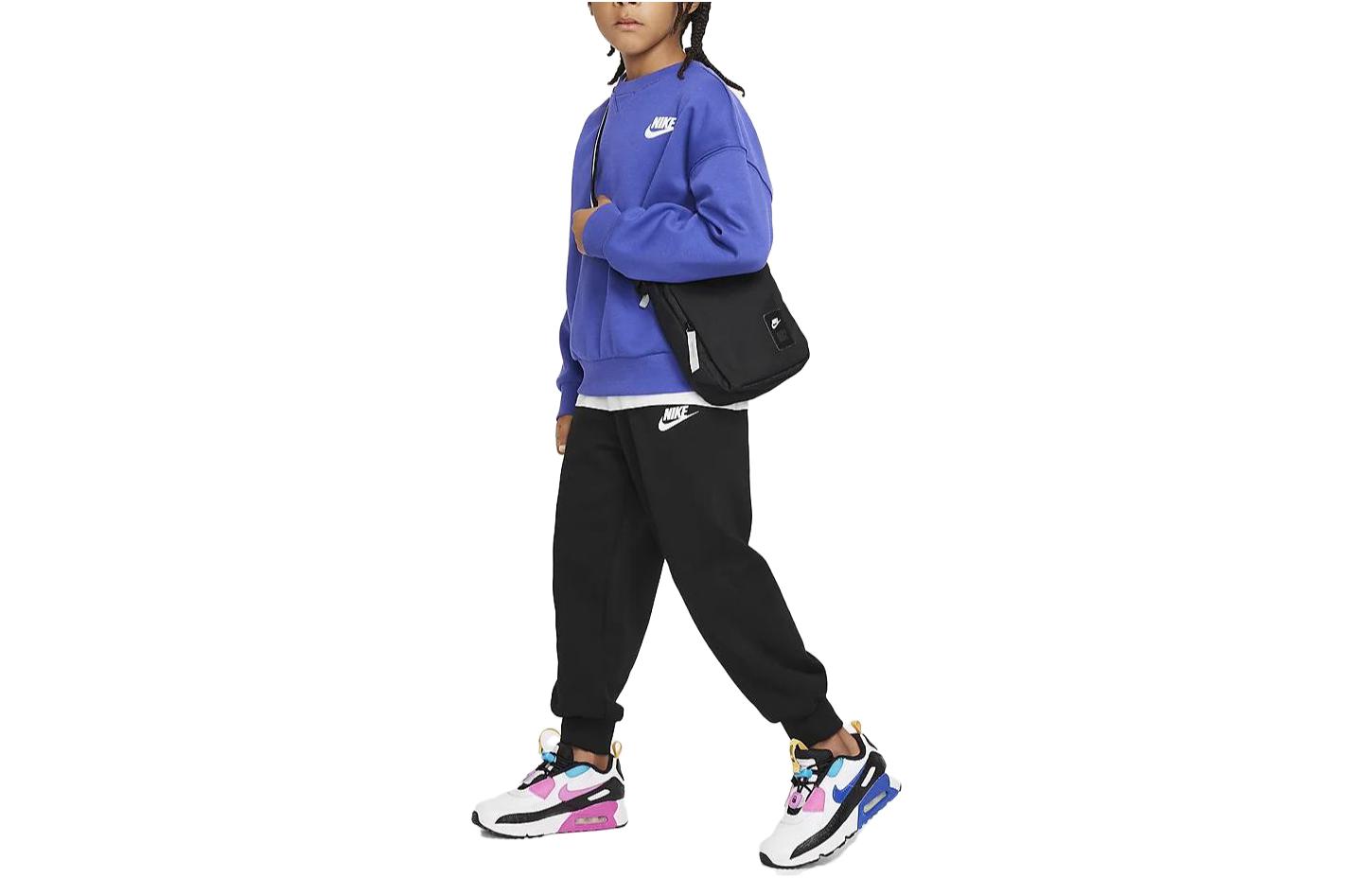 Nike Long-sleeve with a round collar, sweatshirt, sports suit for boys, children's clothing, with your logo imprint, loose fit