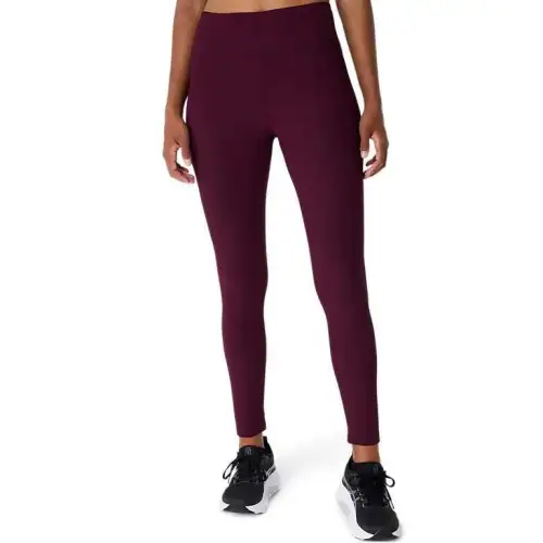 Asics WOMEN'S RIB HIGH WAIST 7/8 TIGHT Sports Pants Women's Dark Brown