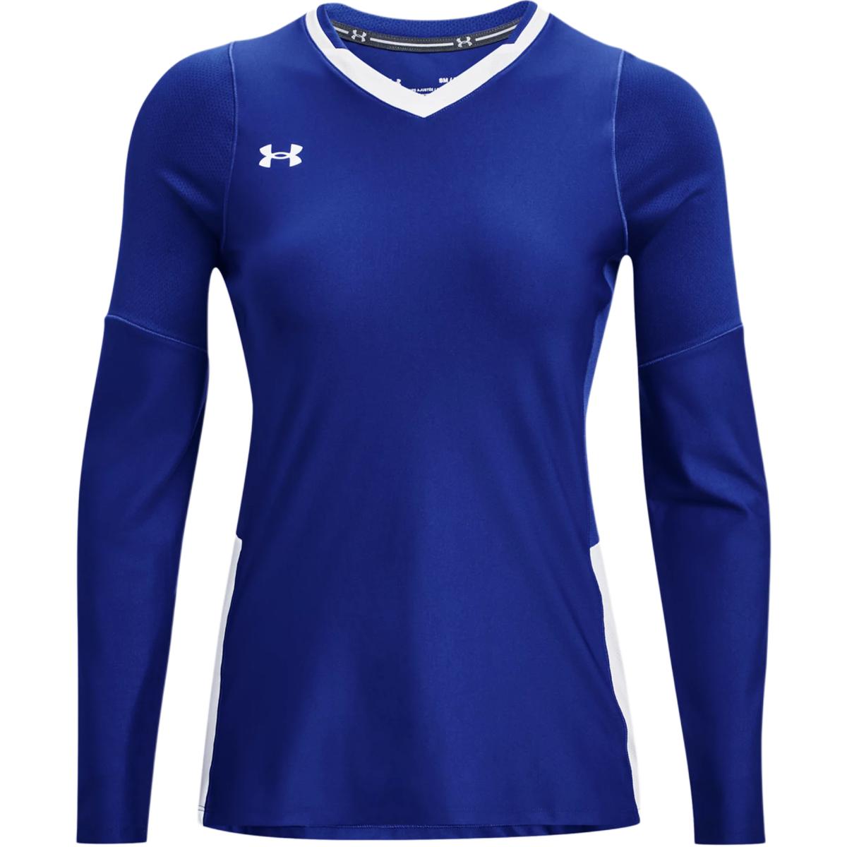 Under Armour Powerhouse 2.0 Long Moisture-wicking V-neck Comfortable Long-Sleeve Volleyball Jersey Women's Royal Blue