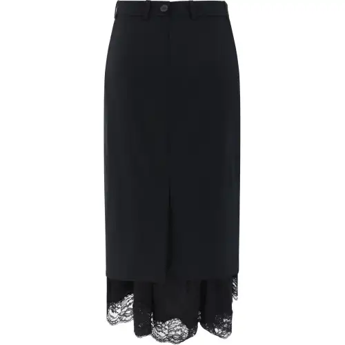 Balenciaga Casual Long Skirt Regular Fit Women's Black
