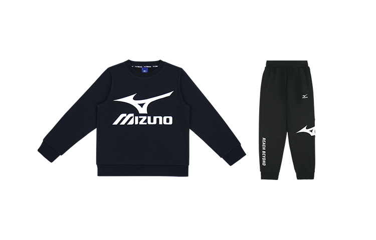 Детский спортивный костюм Mizuno Sweatshirt Suit (серый)