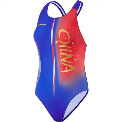 Li Ning Swim Collection One piece Swimsuit Women's Starburst Blue