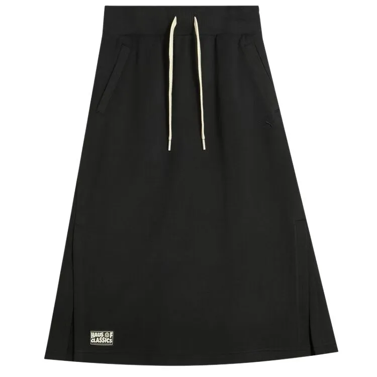 PUMA SelectCLASSICS Casual Long Skirt Women's Black 01