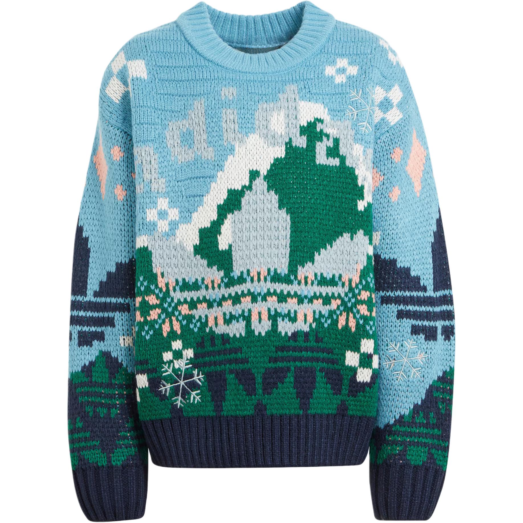 Мужской свитер adidas Holiday Jumper (голубой)