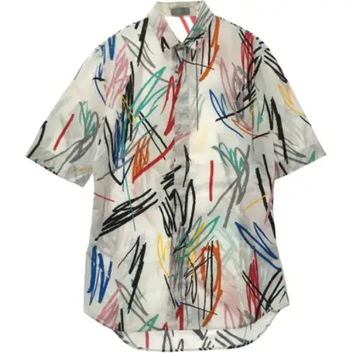 DIOR Shirts Men's Multicolor Lapel Moderate