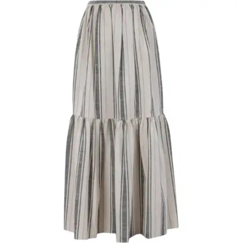 DIOR Casual Long Skirt Women's Gray