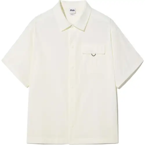 FILA Shirts Unisex Ecru Lapel Thin
