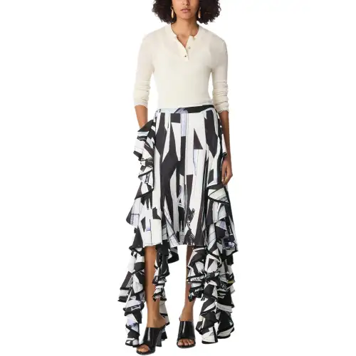 Bottega Veneta SS25 Casual Long Skirt Women's Black
