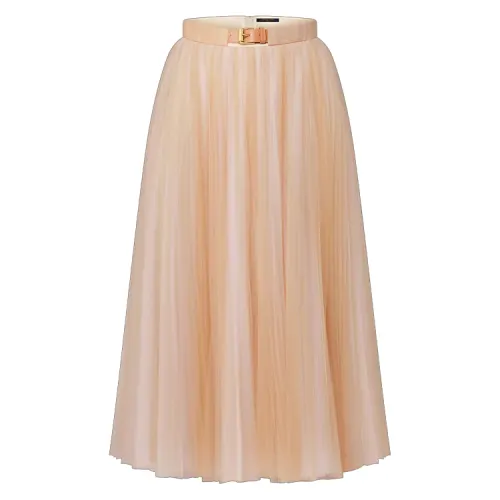Lv Belted Tulle Maxi Skirt