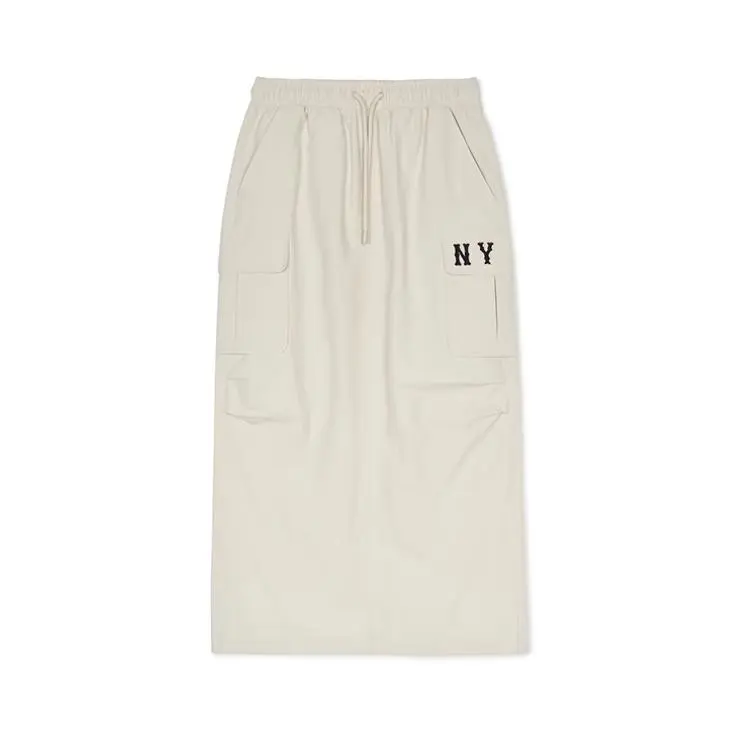 MLB FW/AW24 Casual Long Skirt Women's Linen Cream