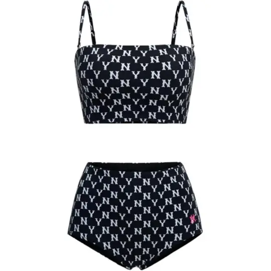 MLB New York Yankees Monogram Bikini Women's Black