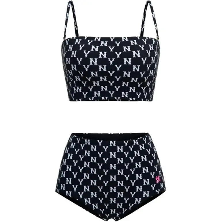 MLB New York Yankees Monogram Bikini Women's Black