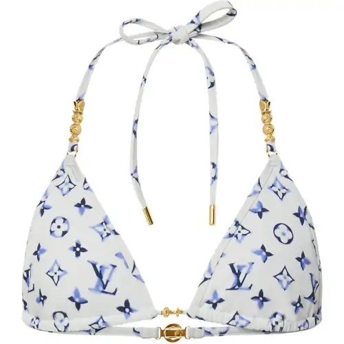 LOUIS VUITTON Aquarelle Monogram Bikini Top