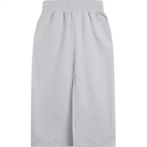 Li Ning Casual Long Skirt Women's Heather Gray Light Lime