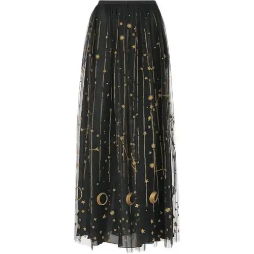 DIOR Casual Long Skirt Women's Black