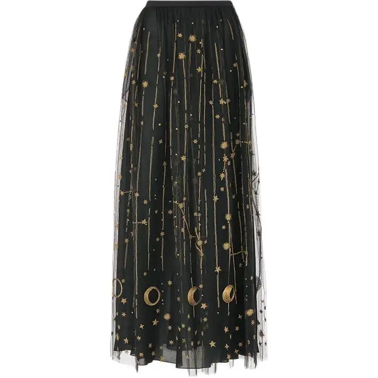 DIOR Casual Long Skirt Women's Black